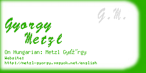 gyorgy metzl business card